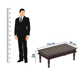 Maharana Solid Sheesham Wood Coffee Table (Design 1, Walnut Finish)